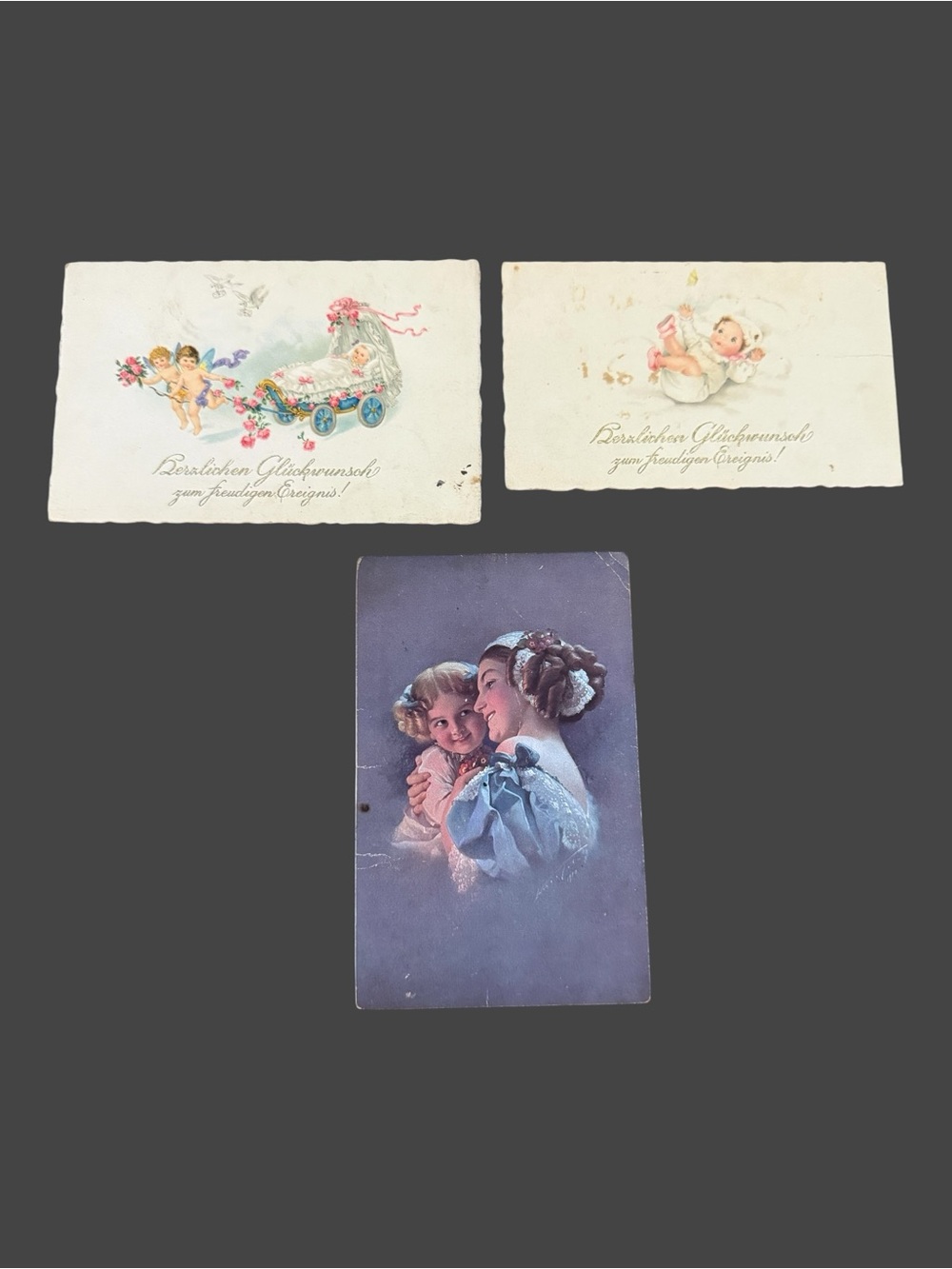 Vintage German Baby Postcards Dating Back To The Early 20th Century